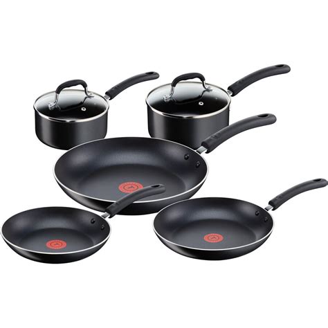 Tefal Cuisine 5 Piece Cookware Set - Black | BIG W