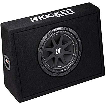 Kicker Single 10-Inch Comp 4 Ohm 150W Loaded Subwoofer Enclosure Box ...