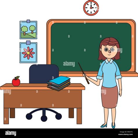 school teacher cartoon Stock Vector Image & Art - Alamy