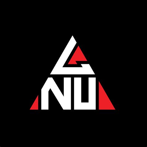 LNU triangle letter logo design with triangle shape. LNU triangle logo design monogram. LNU ...