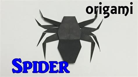 How to make a paper spider | origami spider tutorial only one paper ...