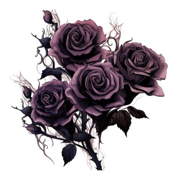 Garden Roses Gothic Goths Png Generative Ai, Gothic, Flowers, Roses PNG Transparent Image and ...