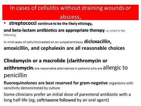 Antibiotics for skin infections cellulitis