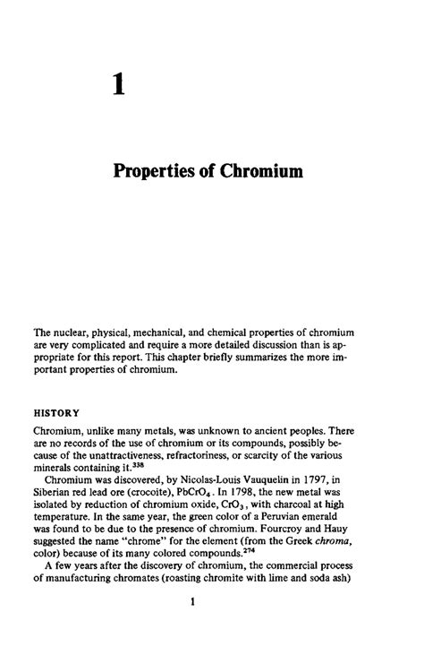 Properties of Chromium | Chromium | The National Academies Press