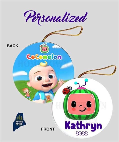 PERSONALIZED Cocomelon Christmas Ornament - Childrens Gift Collectible ...