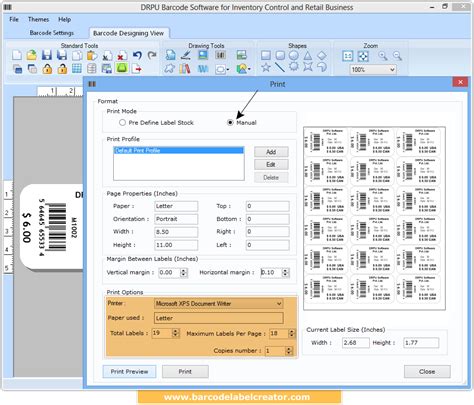 Barcode Label Creator - Retail Business screenshots barcodes generator software