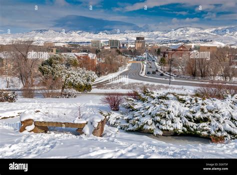 City of Boise Idaho in the winter Stock Photo - Alamy