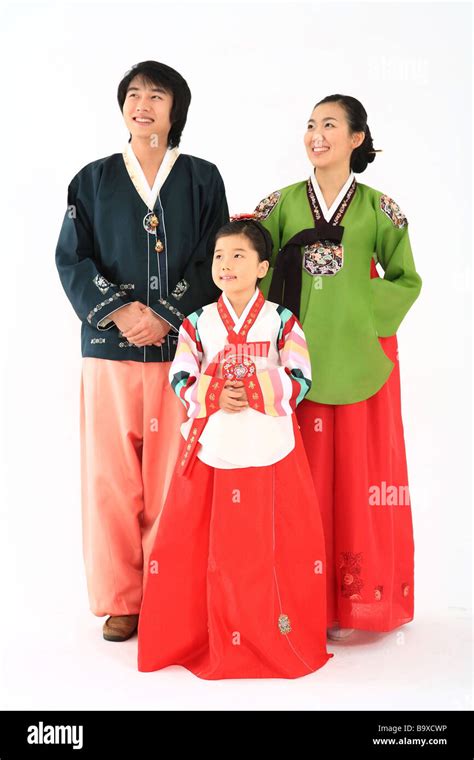 Family in Traditional Korean, Dress Stock Photo - Alamy