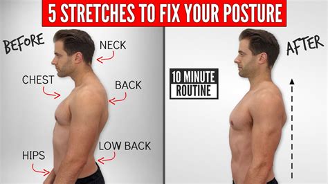 5 Stretches For Better Posture - Works In Just 10 Minutes! - YouTube