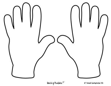 Hand Outline Template Printable