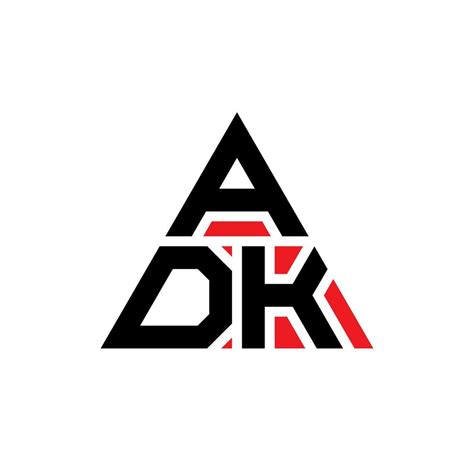 ADK triangle letter logo design with triangle shape. ADK triangle logo design monogram. ADK ...