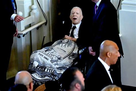 Jimmy Carter, 99, Makes Rare Appearance at Late Wife Rosalynn Carter’s Memorial Service