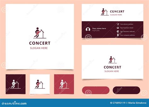 Concert Logo Design with Editable Slogan. Branding Book and Business Card Template. Stock Vector ...