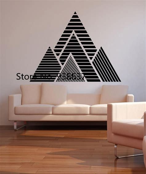 Geometric Mountains Vinyl Wall Decal Sticker Home Decor Living Room ...