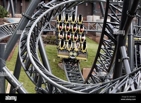 Alton Towers new ride - the 'Smiler'. 13.05.13 Stock Photo: 63918297 - Alamy