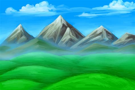 How To Draw A Landscape Kids Drawingmountainsdrawing With Basic Images