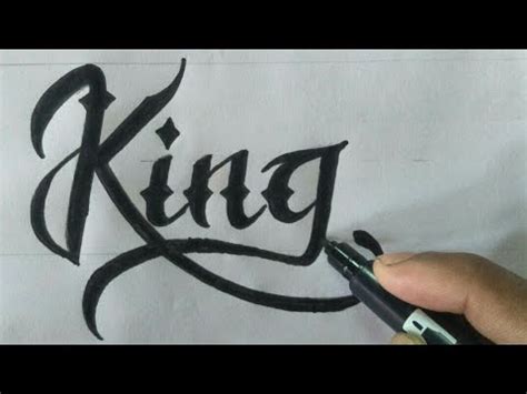 How to write king in tatto style | King| King stylish fonts| Tatto fonts | Rua sign writing ...