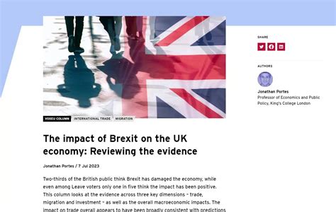 The impact of Brexit on the UK economy: Reviewing the evidence - UK in ...