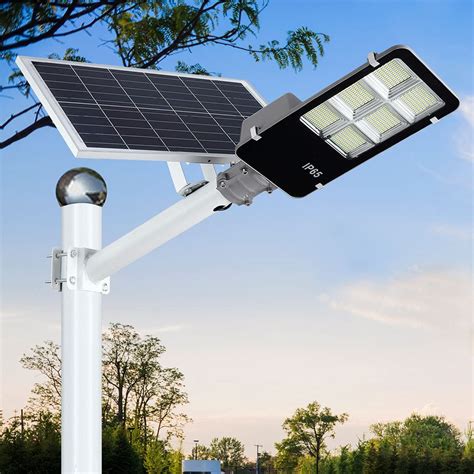 Buy 600W LED Solar Street Lights Outdoor, Dusk to Dawn Security Flood Light with Remote Control ...