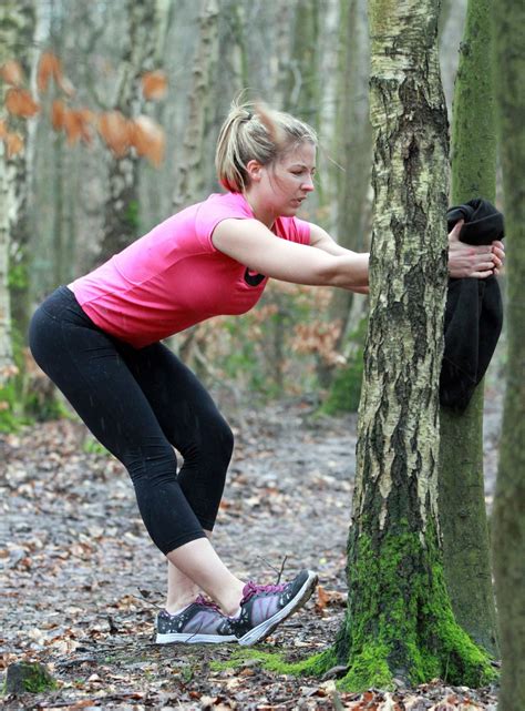 Gemma Atkinson Workout - Running in Forest Essex, January 2015