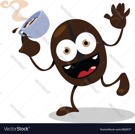 Funny Coffee Bean Royalty Free Vector Image - VectorStock