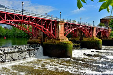 Pipe Bridge and Tidal Weir at Glasgow Green in Glasgow, Scotland - Encircle Photos