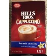 Hills Bros Cappuccino, Drink Mix, French Vanilla: Calories, Nutrition Analysis & More | Fooducate