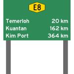 Peninsular Malaysia major routes map | Free SVG