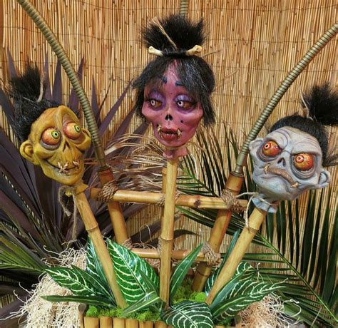 Voodoo Witch Doctor With Shrunken Heads Sculptures by The KreatureKid ...