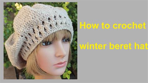 How to crochet winter beret hat free pattern tutorial by wwwika | Gorro ...