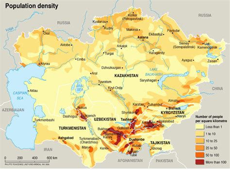 Population map of the ‘-stan’ countries - Maps on the Web