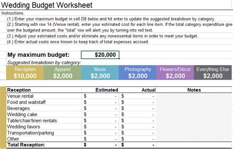 Free excel budget template for mac - outrts
