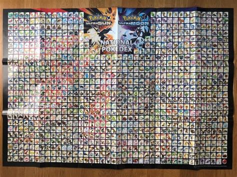 Pokemon Ultra Sun & Ultra Moon National Pokédex Alola Full-Size Poster ...