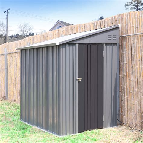 Veikous Metal Lean-to Storage Shed Multiple Sizes & Reviews | Wayfair