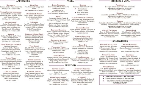 Catering Menu — Toscana 52