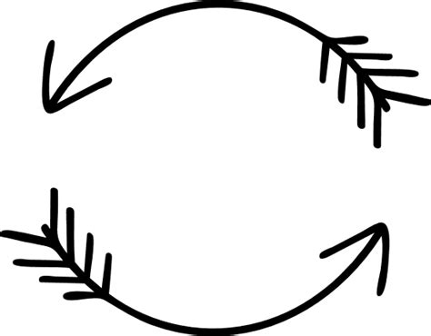 bend arrow circle, decoration free svg file - SVG Heart