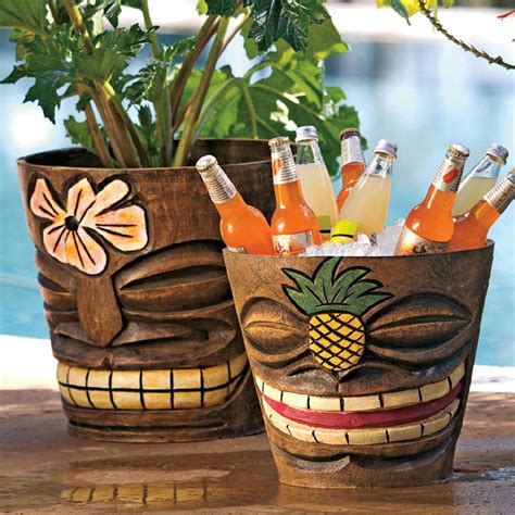 Tiki Garden Statue Planter - Garden Design Ideas