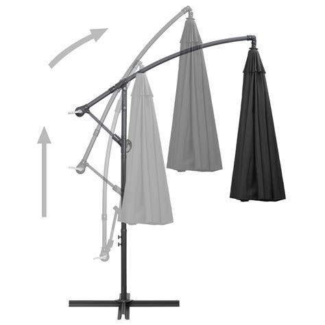 Hanging Parasol Anthracite 3 m Aluminium Pole – Home and Garden | All Your Home Interior Needs ...