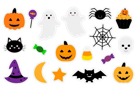 Cute Halloween stickers PNG. Halloween stickers printable By IrinaShishkova | TheHungryJPEG