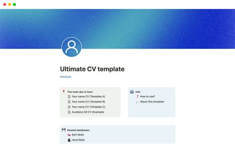 Ultimate CV Template Premium | Notion Template