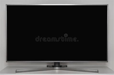 Black screen on digital TV stock image. Image of room - 144875389