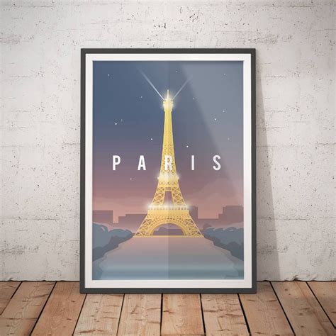 Bring a touch of Parisian class to your walls with our contemporary travel poster. This ...