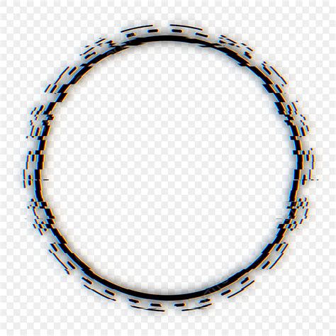 Cool Effect Clipart Vector, Premium Black Cool Circle Glitch Effect ...