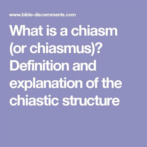 What is a chiasm (or chiasmus)? Definition and explanation of the chiastic structure | Bible ...