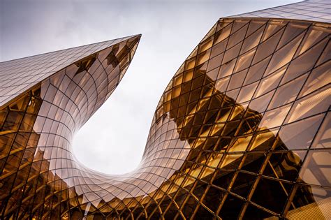 architecture, Glass, Reflection, Sky, Building, Overcast, Geometry ...