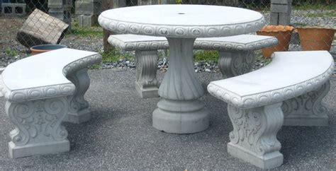 Concrete Patio Tables And Benches | Bonito