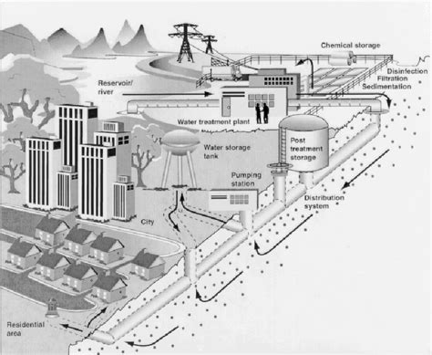 Representative municipal water distribution system. | Download ...