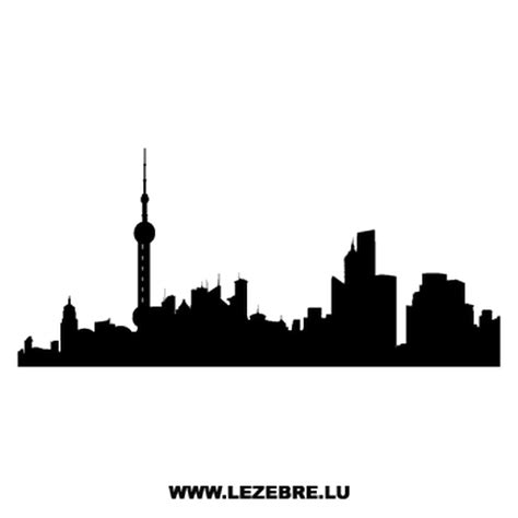 Shanghai Skyline Vector at GetDrawings | Free download