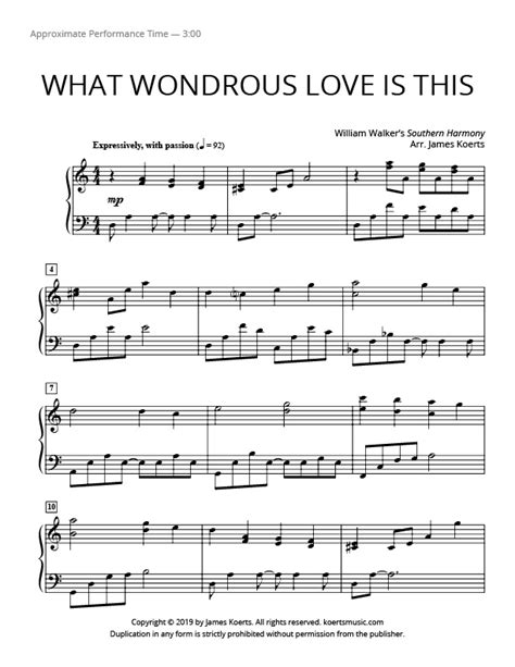 What Wondrous Love Is This – Koerts Music