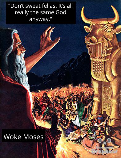 Woke Moses and the Golden calf - Damascus Dropbear